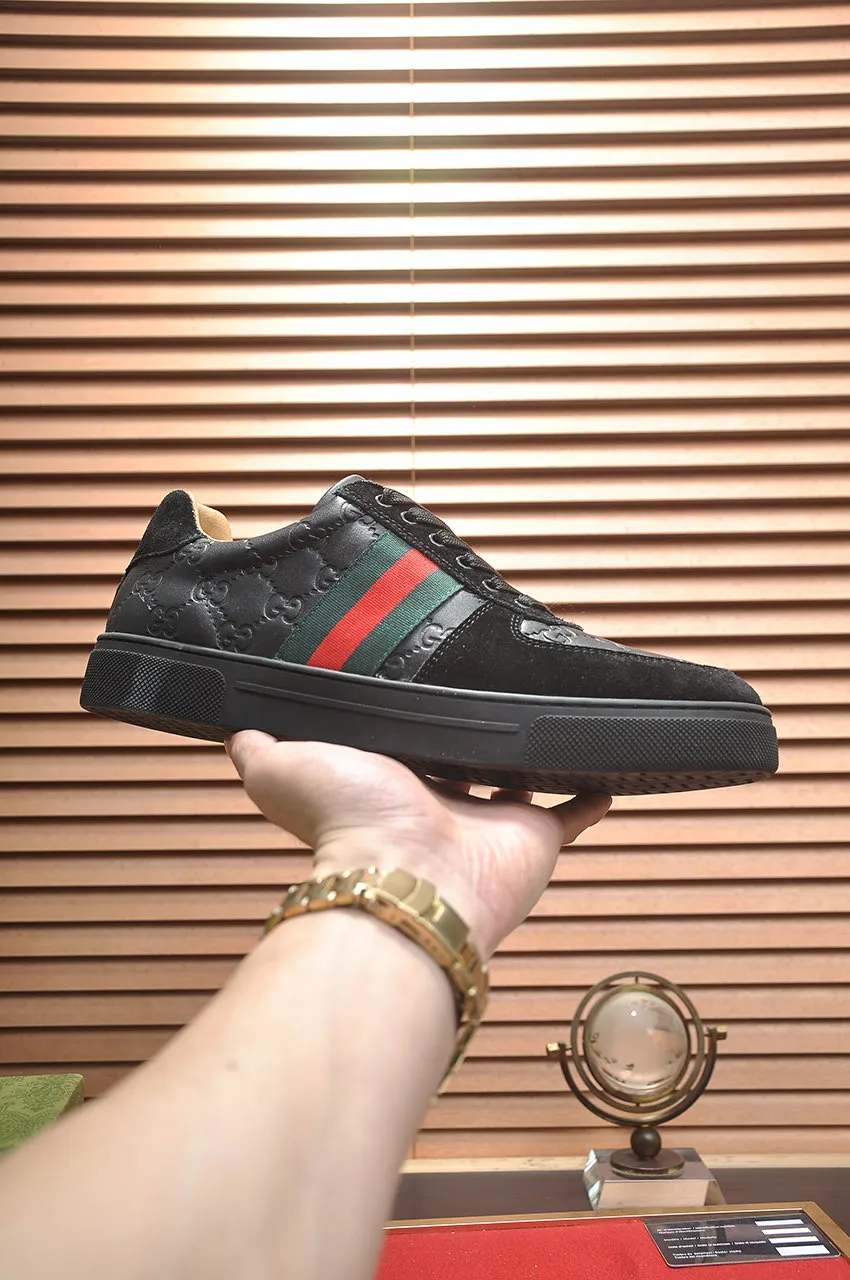 Men's men's shoes💰440💶[GUCCI] official website 1:1 men's sports shoes are now on the market. They are made of original fabric + water-dyed sheepskin lining, plus the official website original 1:1 comfortable outsole. Fashionable and versatile, super comfortable and breathable. Standard shoe size 38/45 (custom-made size 45 is non-refundable)